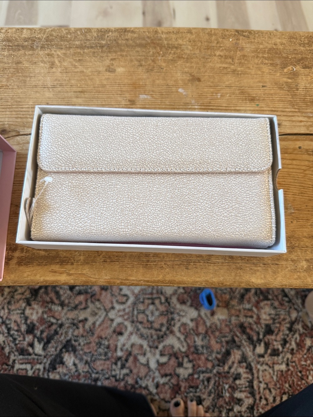 Clutch Pink Chain Wristlet